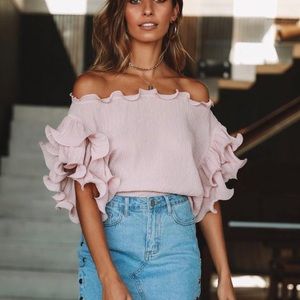 Say Something loving top in blush